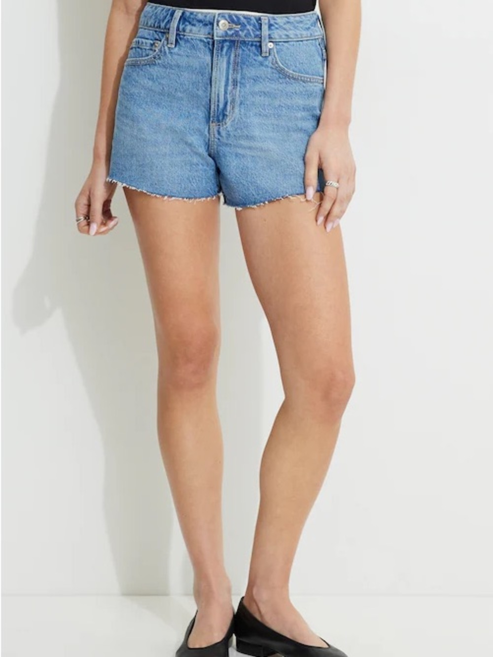 Dynamite Claudia Mom Shorts Light Blue Denim